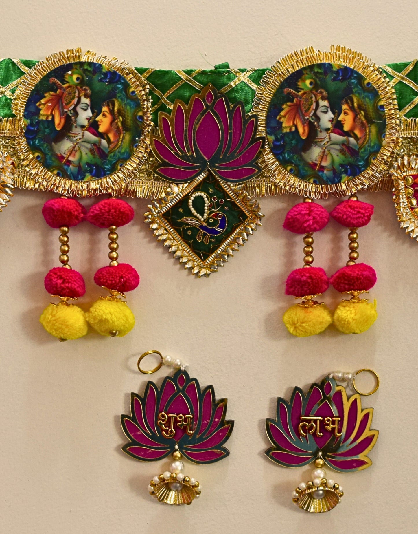 Radha Krishna Toran with centre hanging