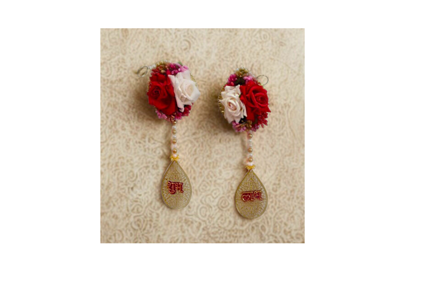 Red rose with centre hanging
