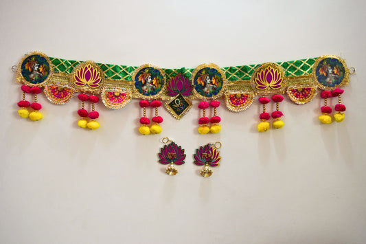 Radha Krishna Toran with centre hanging