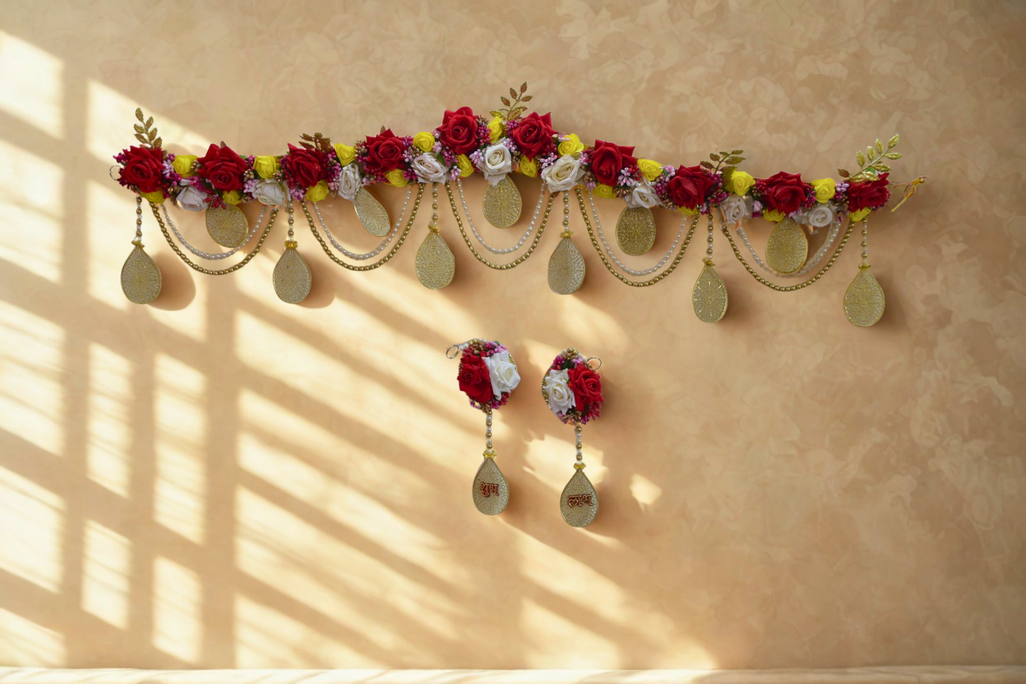 Red rose with centre hanging