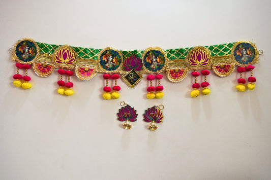 Radha Krishna Toran with centre hanging