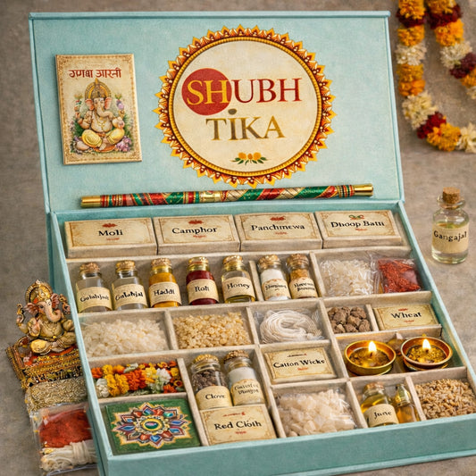 Ganesh Chaturthi Pooja Box ( with eco friendly Ganeshji statue)